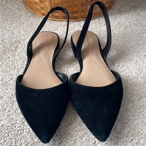 Alfani black sling back flats